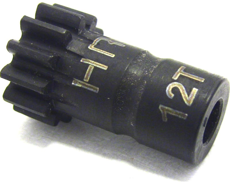 Mod 1 Long Shank 5mm Bore 12t Pinion Gear