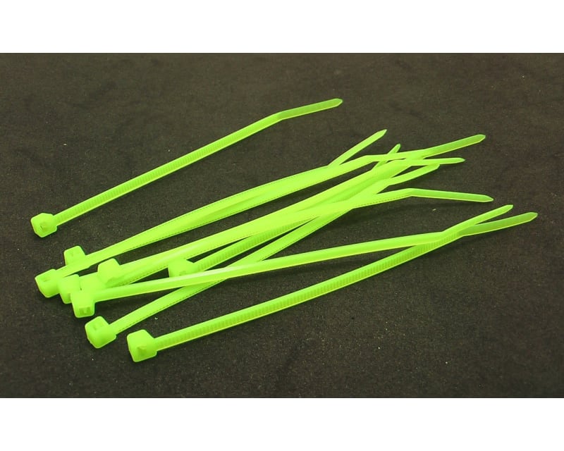 4 Inch Fluor Green Nylon Tie Wraps 10 Count