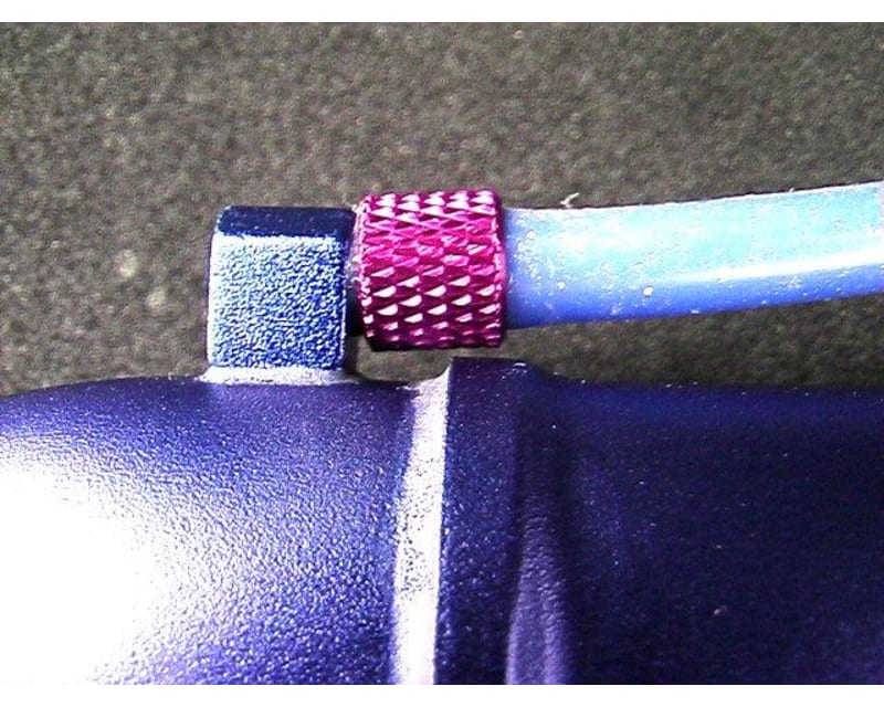 Purple Alum. Fuel Line Retainers (6)