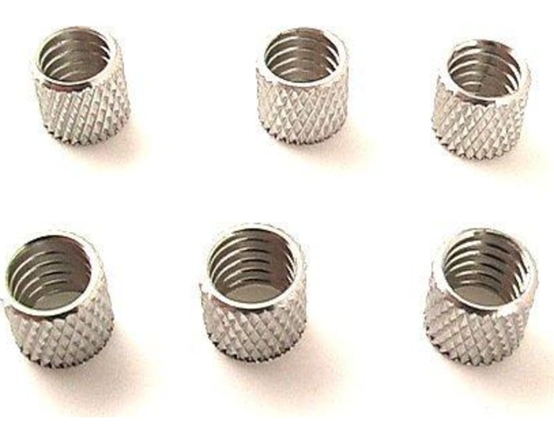 Silver Alum. Fuel Line Retainers (6)