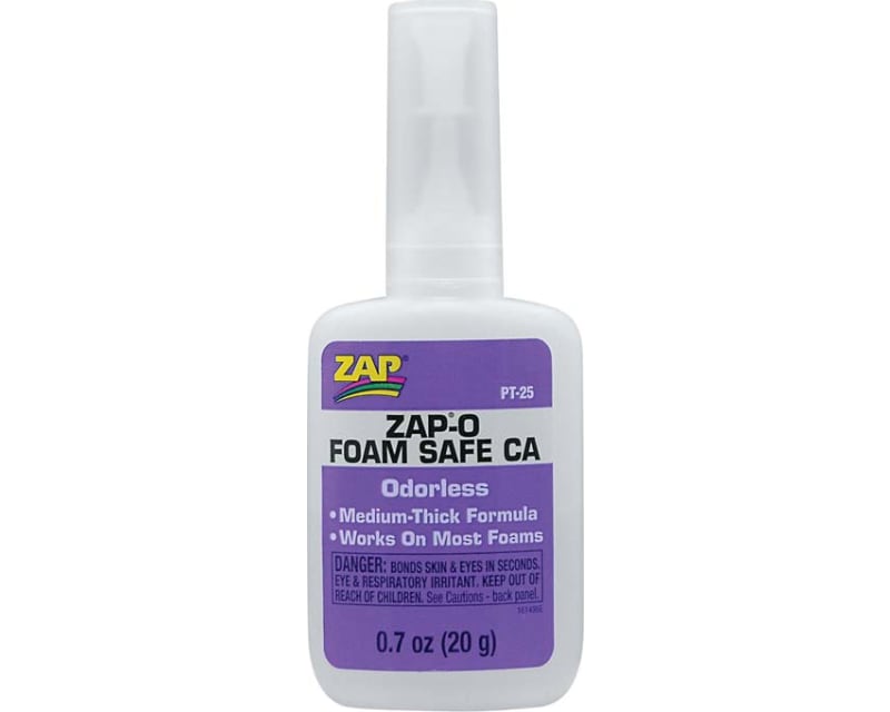 Zap Adhesives Zap-O Odorless Ca+ Foam Safe Glue .7 Oz