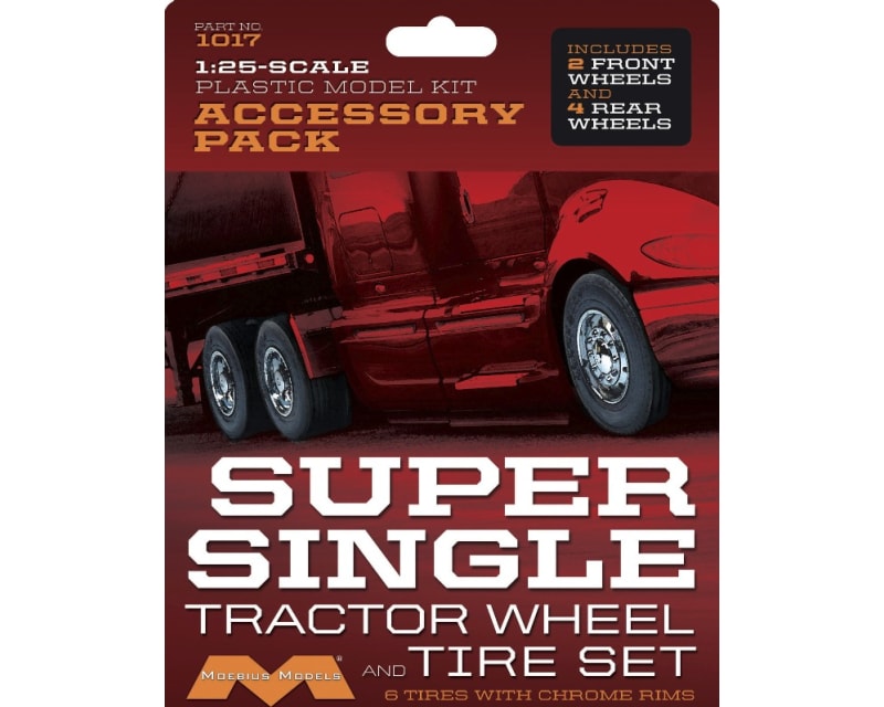 Super Single Tractor Wheel & Tire Set 1/25 Scale