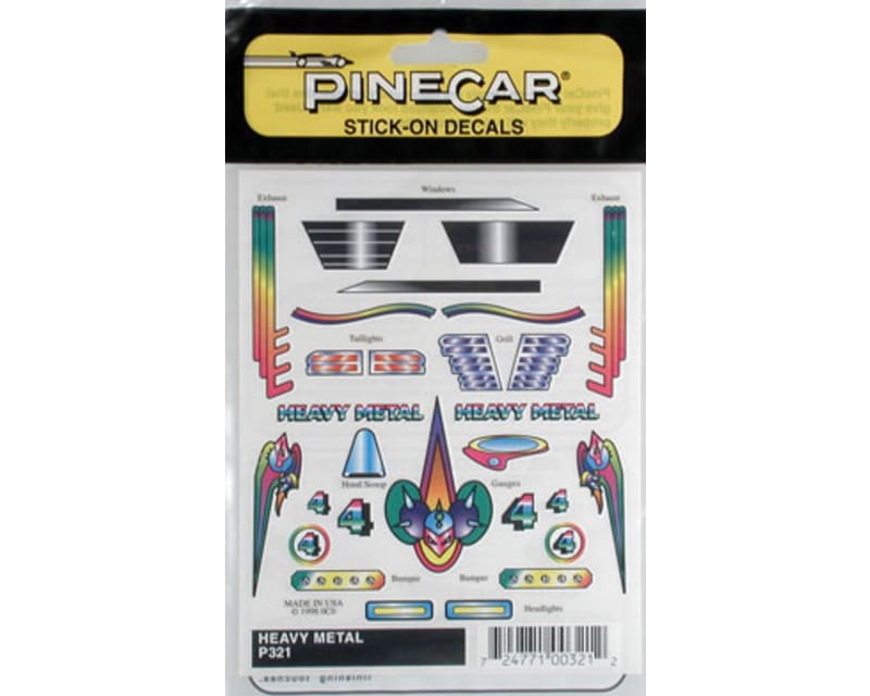Stick-On Decals Heavy Metal