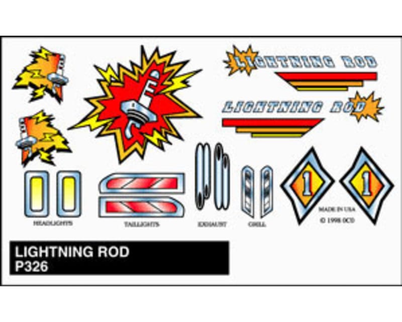 Stick-On Decals Lightning Rod photo
