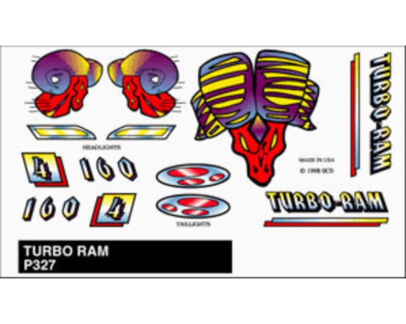 Tap to zoom Stick-On Decals Turbo Ram