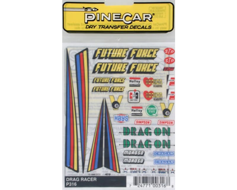 Dry Transfer Decals Drag Racer