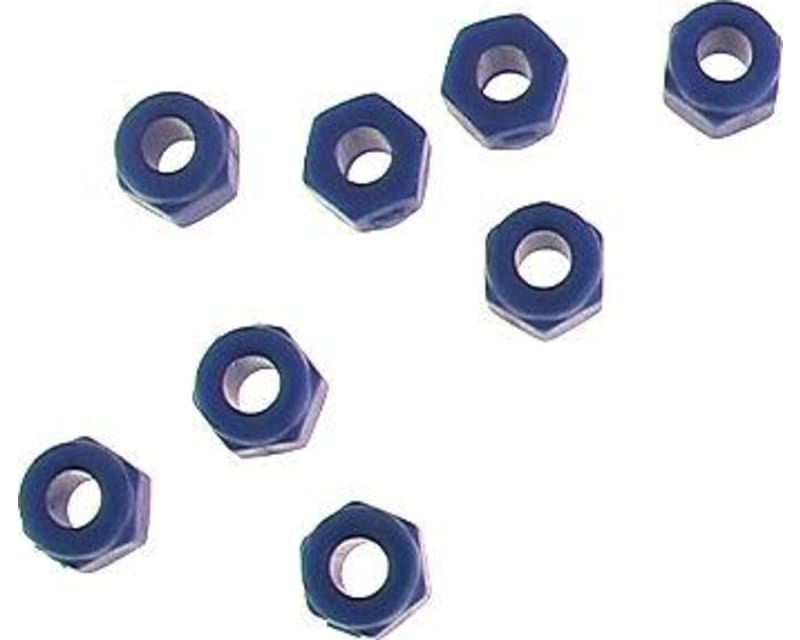 discontinued Neon blue 3mm lock nut (8)