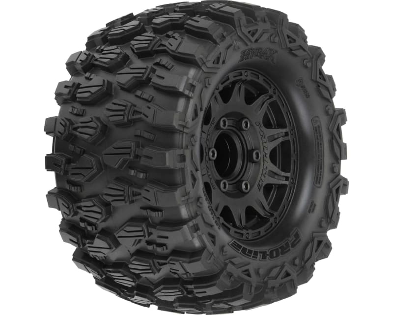 Hyrax 2.8 Tires Mounted Black 6x30 Stampede F/R (2) photo