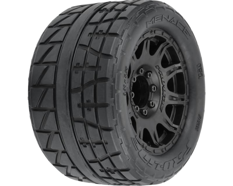 1/8 Menace HP F/R 3.8 MT Mounted 17mm Black Raid 2