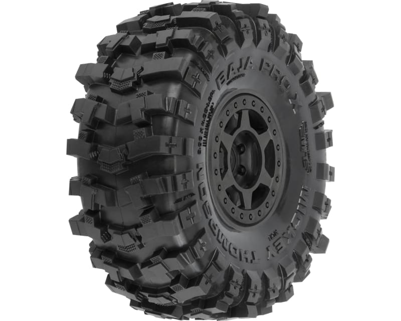 1:10 Baja ProX G8 F/R 1.9 Mounted 12mm Black Holcomb 2 photo