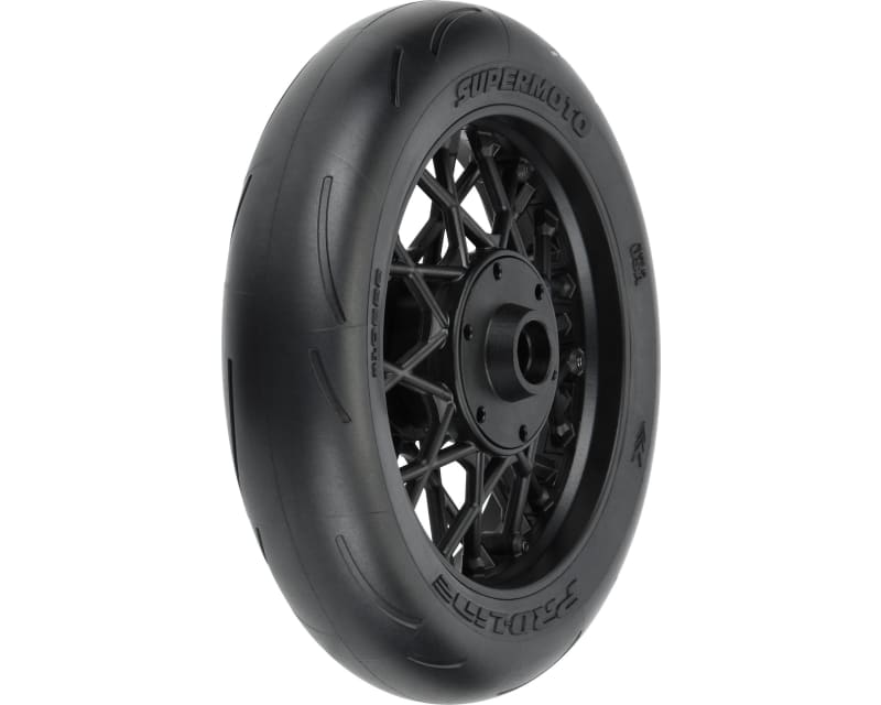 1/4 Supermoto Tire Front mounted Black Wheel: PM-MX