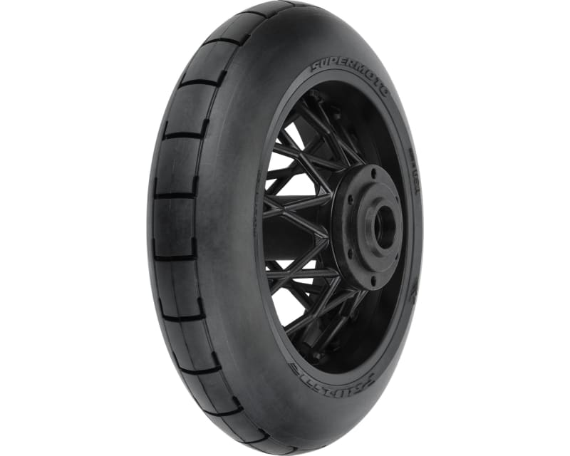 1/4 Supermoto Tire Rear Mounted Black Wheel: PM-MX