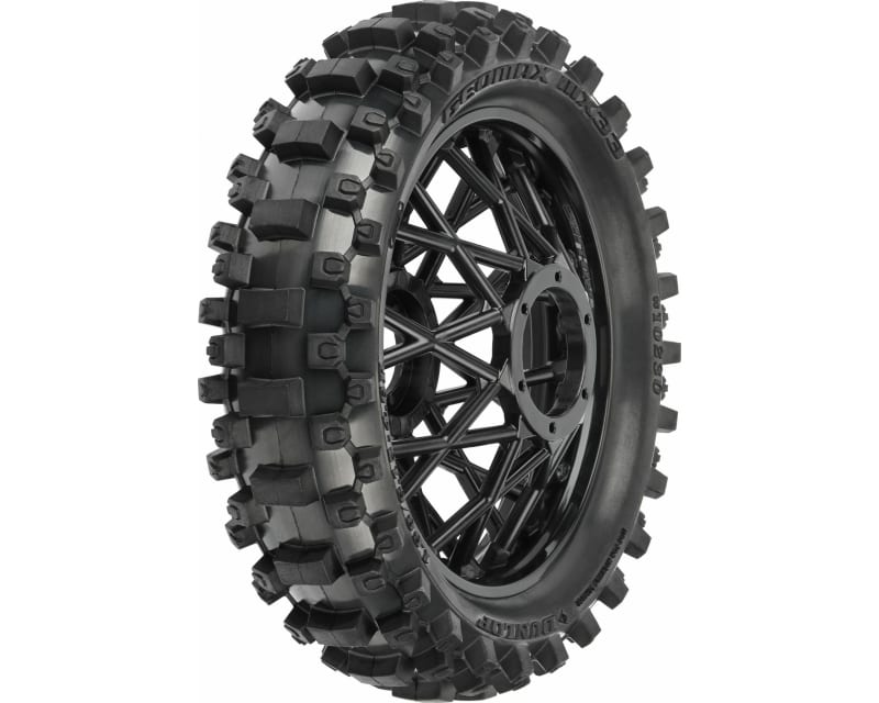 Dunlop Geomax MX33 V2 Bead CR4 Rear Tire MTD Bullyspoke Black: P