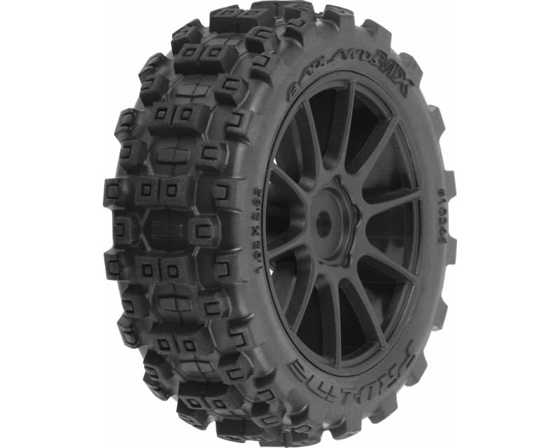 Badlands MX 1.9 All-Terrain Buggy Tires 4 Mounted on Mach-10 Bla