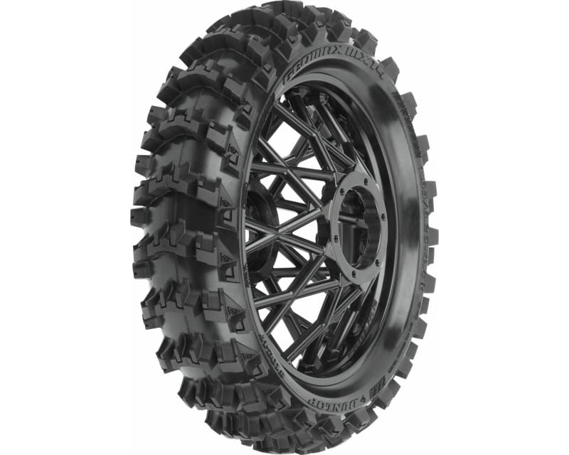 Dunlop Geomax MX14 V2 Bead CR4 Rear Tire MTD Bullyspoke Black: P