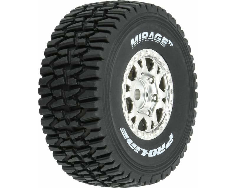 Mirage TT F/R Tires Mounted 12mm Hex Satin Silver Impulse 4 for