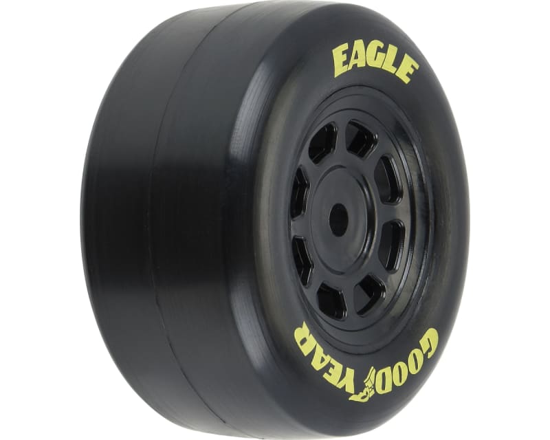 Goodyear Eagle Tire F/R MTD Steel Racing Wheels Black for Losi N