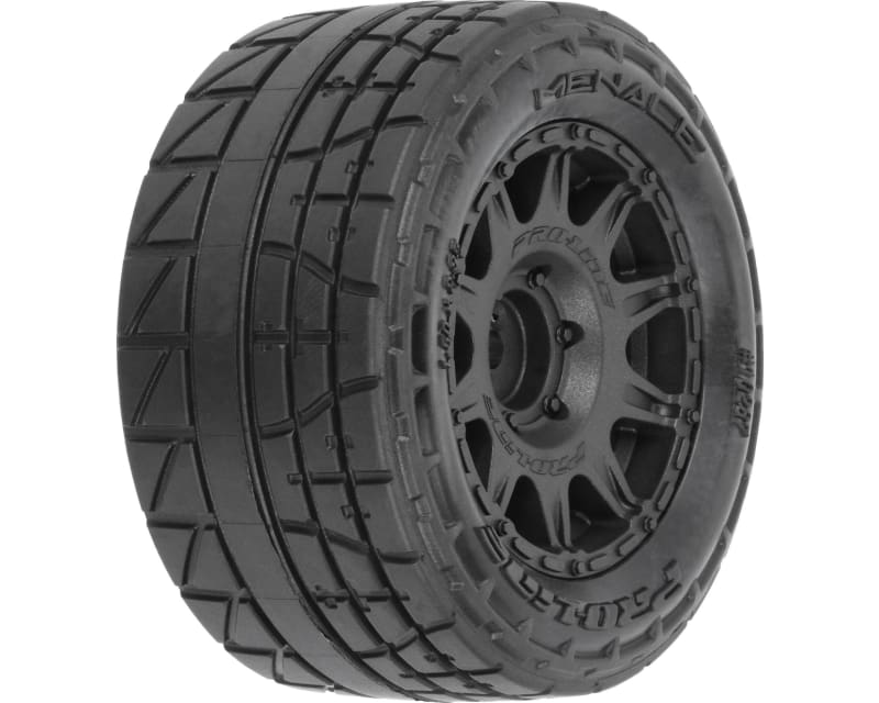 1/18 Menace F/R Street Tires MTD 12mm Black Raid (4): Granite GR