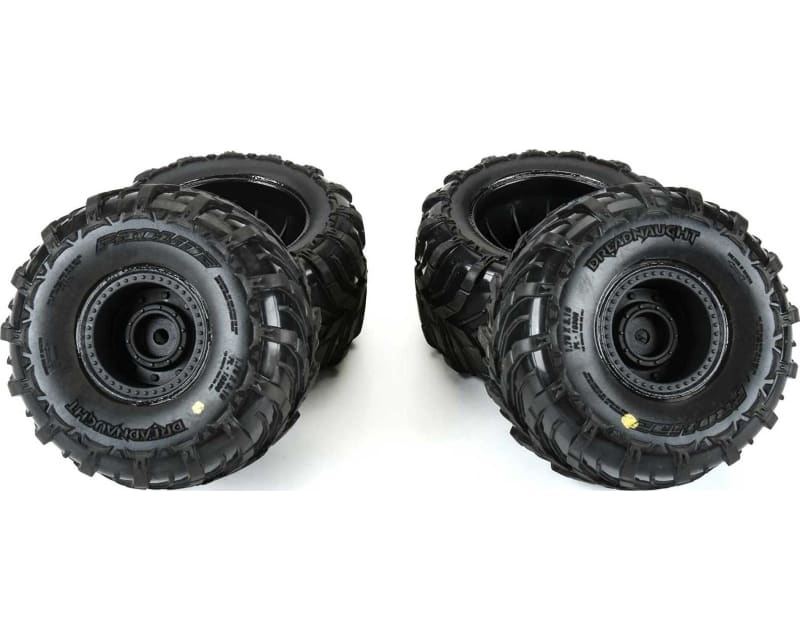 Tap to zoom Dreadnaught Mounted Black Wheel F/R 4 for Arrma Gorgon/Quake Gro