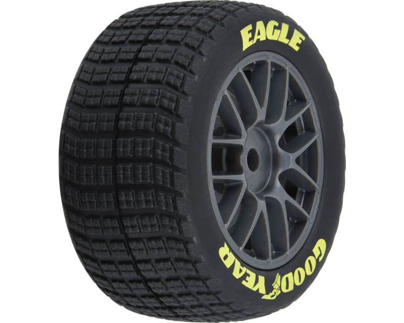 Goodyear Eagle Dirt Tire F/R MTD Grey for Losi NASCAR Race Car 4