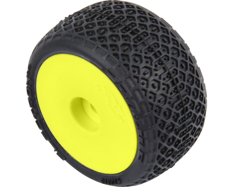 Electron 2.0 F/R Tires Mounted 7mm Yellow 4 for Losi Micro-T photo