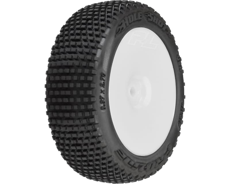 Hole Shot 3.0 Buggy Tires MTD Velocity White Wheels for Arrma Ty