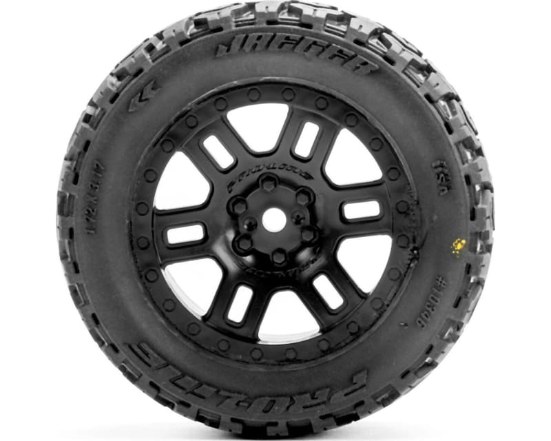 Tap to zoom Jaeger F/R MT Tires MTD 12mm Black Split Six 2 for ARRMA Mini KR
