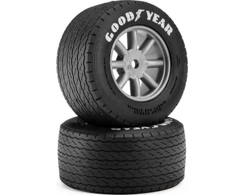 Tap to zoom Goodyear Blue Streak VTA Front Tires Mounted 8mm Gray Wheels 2 f