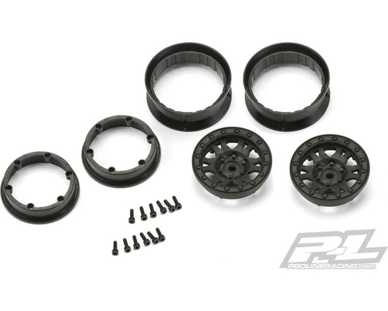 Front R Impulse 1.9 Black Plastic Bead-Loc wheel:Crawler