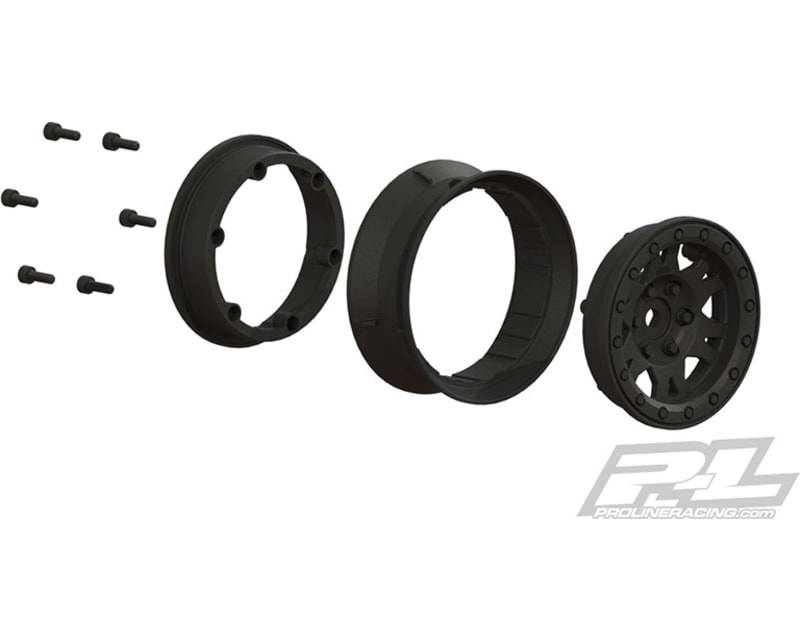 Front R Impulse 1.9 Black Plastic Bead-Loc wheel:Crawler