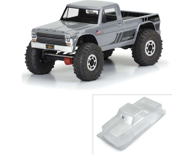 1:10 1967 F0RD F-100 Clear Body 12.3 WB Crwlrs