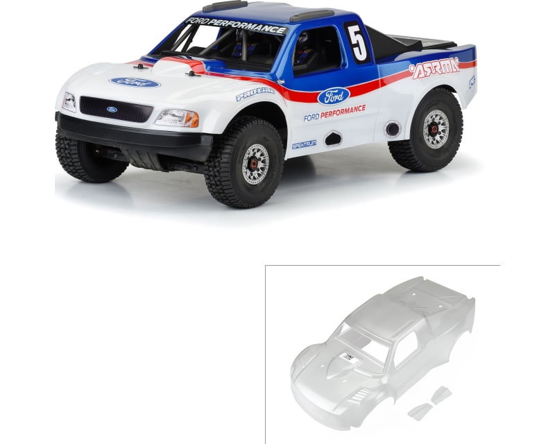 Pre-Cut 1997 Ford F-150 Trophy Truck Clear Body for ARRMA Mojave photo
