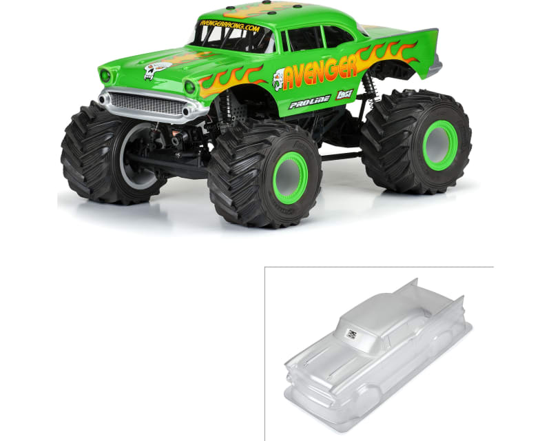Tap to zoom 1957 Chevy Bel Air Avenger Edition Clear Body for Losi LMT Crawl