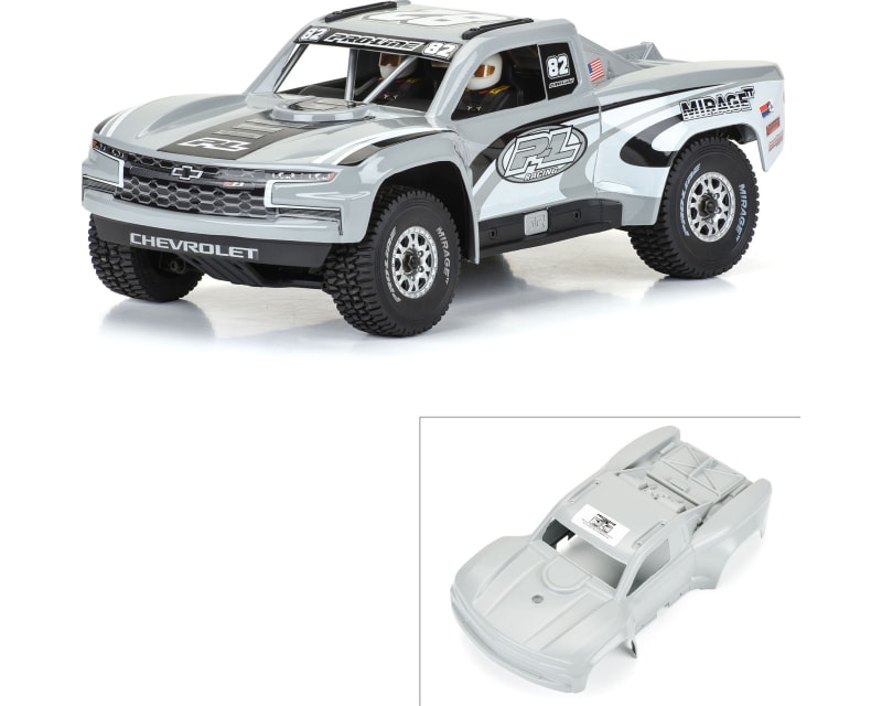 Pre-Cut 2019 Chevy Silverado Trophy Truck Tough-Color Gray Body  photo