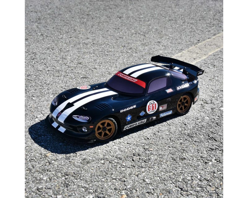 Pre-Cut 2002 Dodge Viper GTS for Losi Grom Race Car (Black)