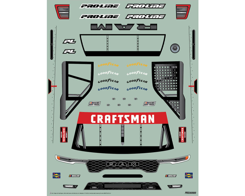 Pre-Cut 2026 Ram 1500 Truck Clear Body: Losi NASCAR