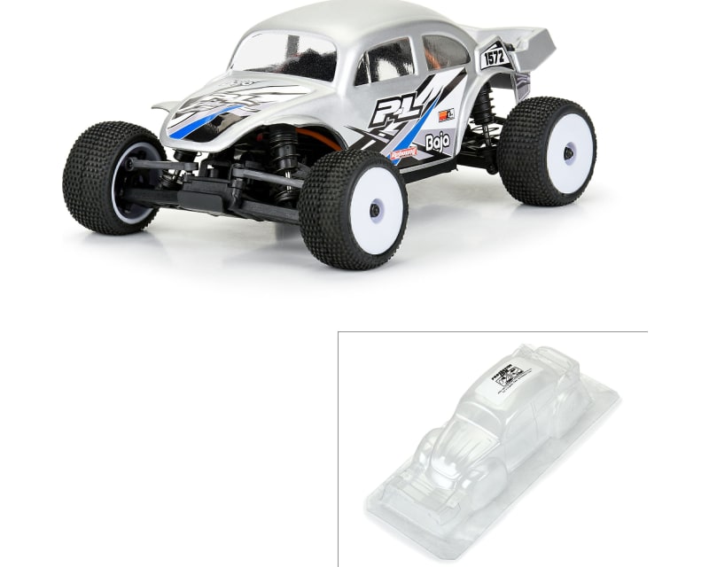 Tap to zoom VW Baja Bug Clear Body for Losi Micro-T