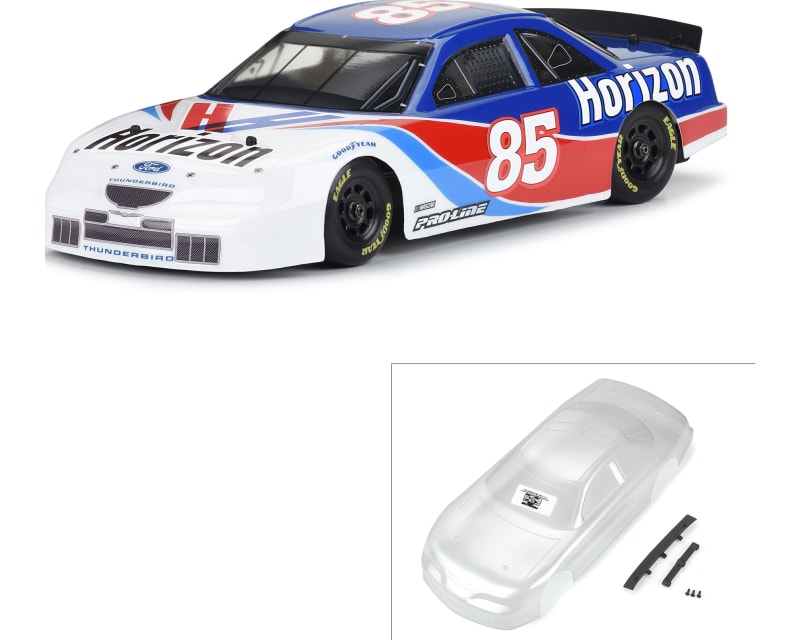 Pre-Cut 1996 Ford Thunderbird Clear Body for Losi NASCAR Race Ca