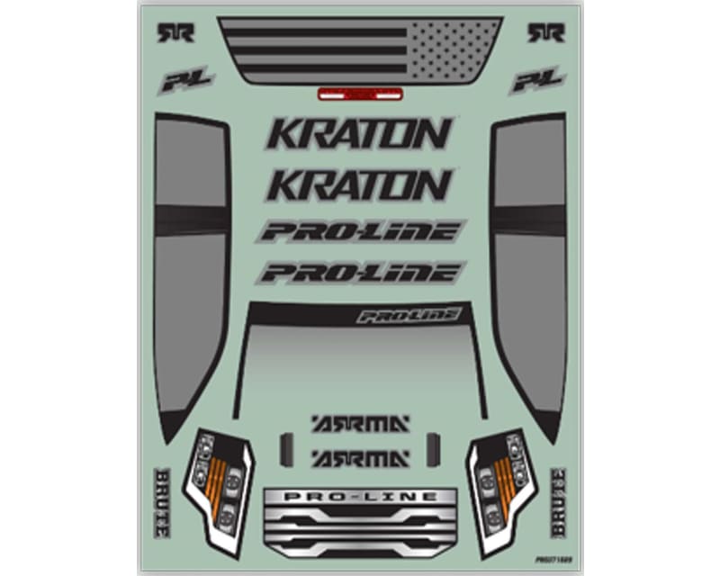 1/8 Pre-Cut Brute Body Clear: ARRMA KRATON 6S