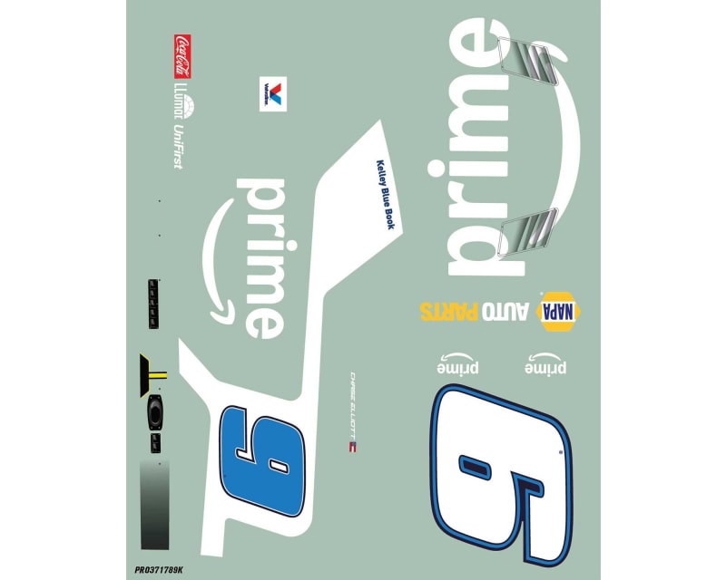 Tap to zoom Elliott #9 Amazon Prime 2025 Body for Losi NASCAR