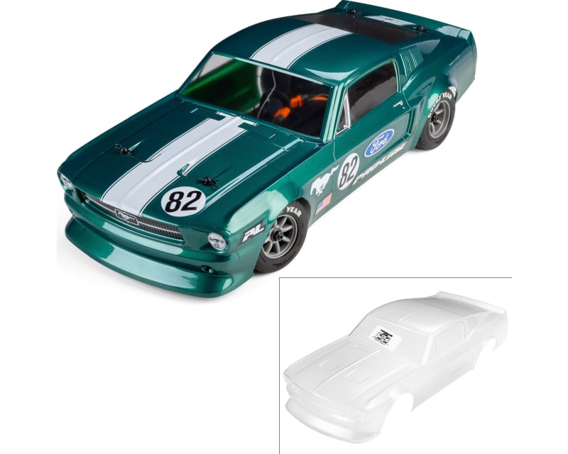 Tap to zoom Pre-Cut 1968 Ford Mustang Clear VTA Body for Losi NASCAR