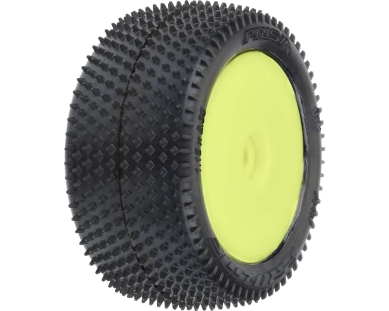 Prism Carpet Tires Mounted Yellow Mini-B Rear (2)