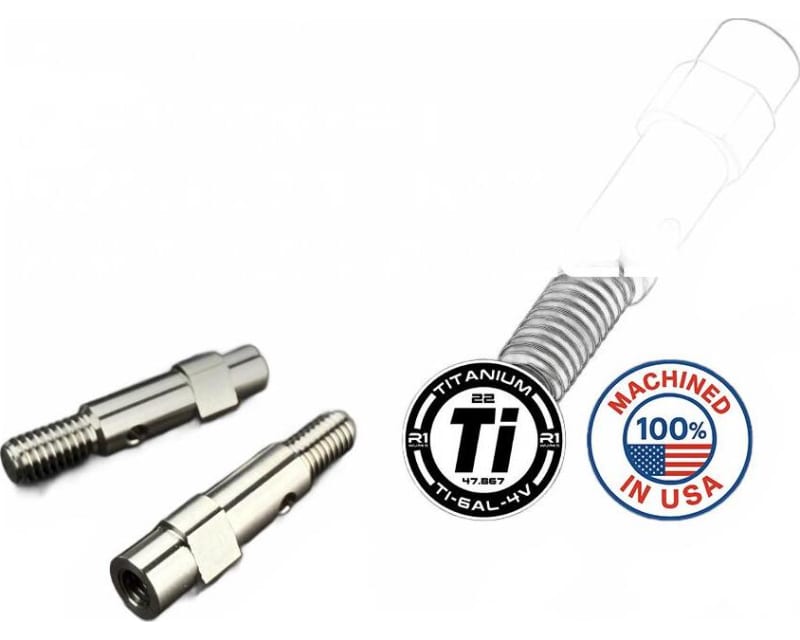 R1WURKS (B7 Series) Titanium Hex Adapter Axles Front