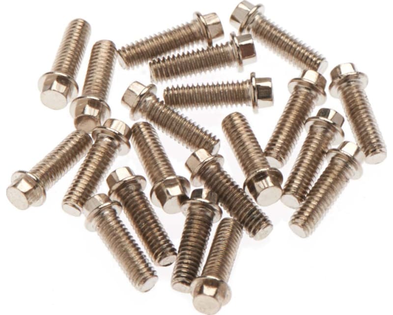 Miniature Scale Hex Bolts M2.5 X 8mm Silver