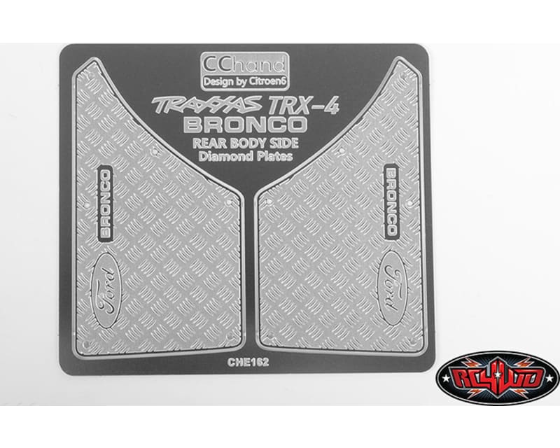 Rear Quarter Diamond Plates for TRA Trx-4 79 Bron Ranger