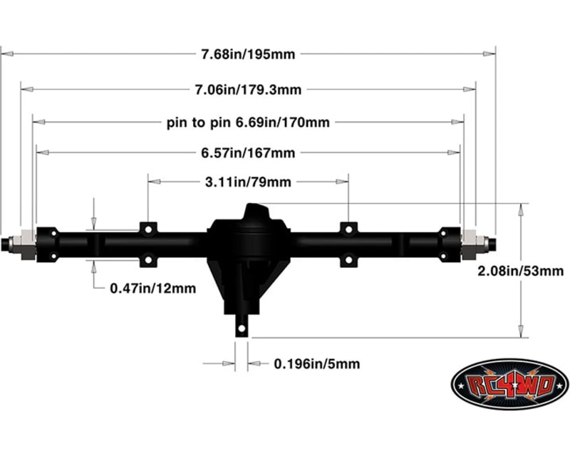Yota II Ultimate Scale Cast Axle Rear