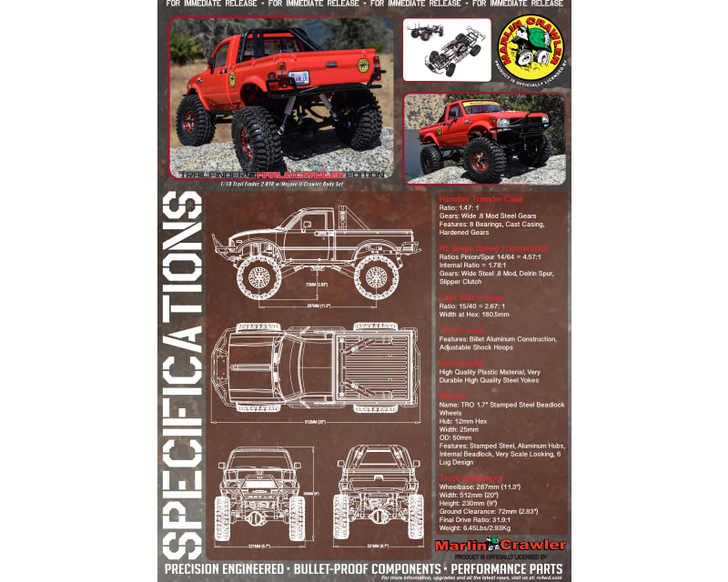 Marlin Crawler Trail Finder 2 RTR W/Mojave Ii Body