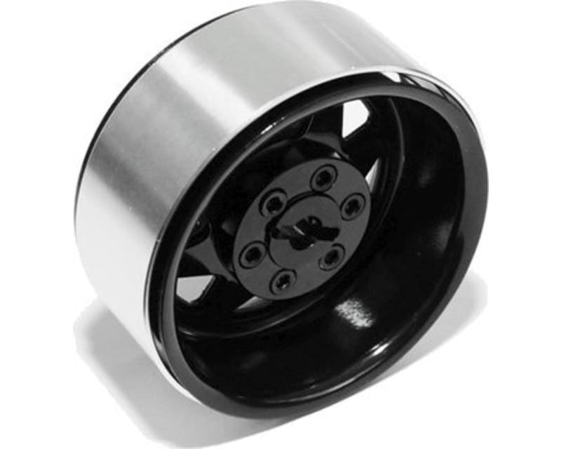 6-Lug Wagon 1.9 Stamped Beadlock Wheels Black (4)