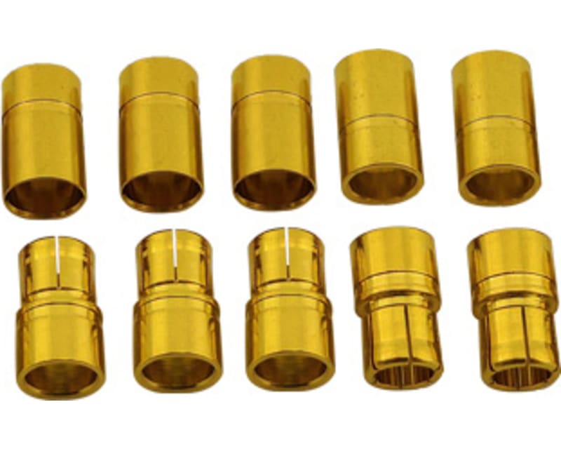 8mm Gold Plated Banana Plugs Male & Female 5 Pair
