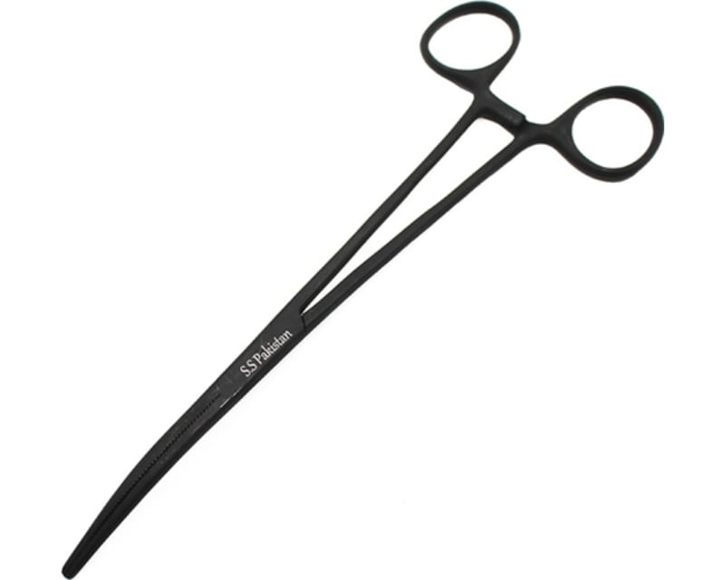 8 Locking Pliers Hemostat Curved Stainless Steel Black Finish